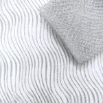 Еврофатин Luxe белоснежный с волнами из серебра